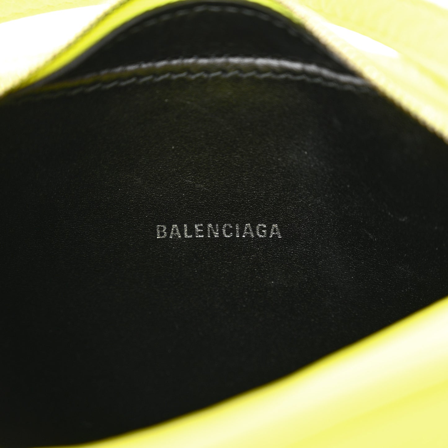 Calfskin Logo XS Everyday Camera Bag Acid Green Black