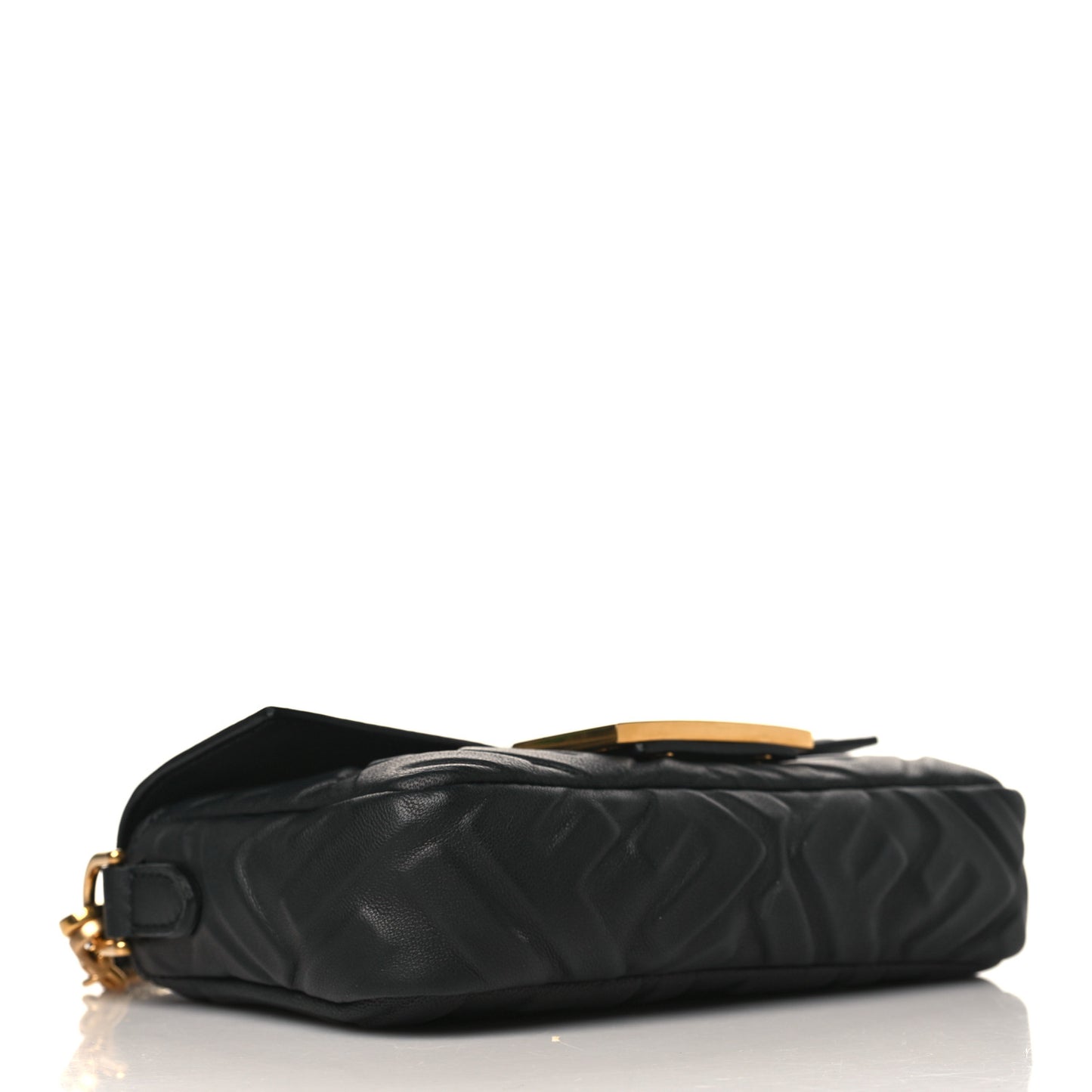Nappa FF 1974 Embossed Mini Baguette Black
