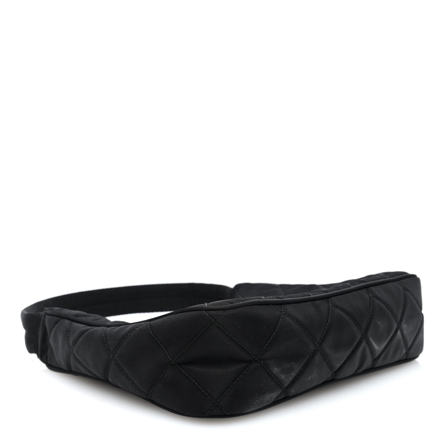 Tessuto Nylon Stitched Shoulder Bag Black