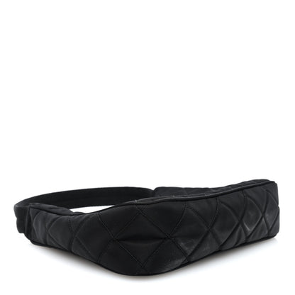 Prada Tessuto Nylon Stitched Shoulder Bag Black 4 of 10