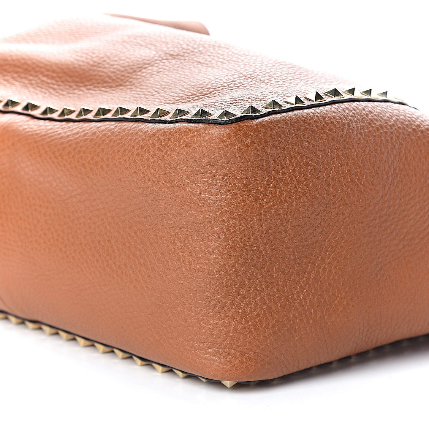 Pebbled Calfskin Medium Rockstud Reversible Tote Light Cuir Marine