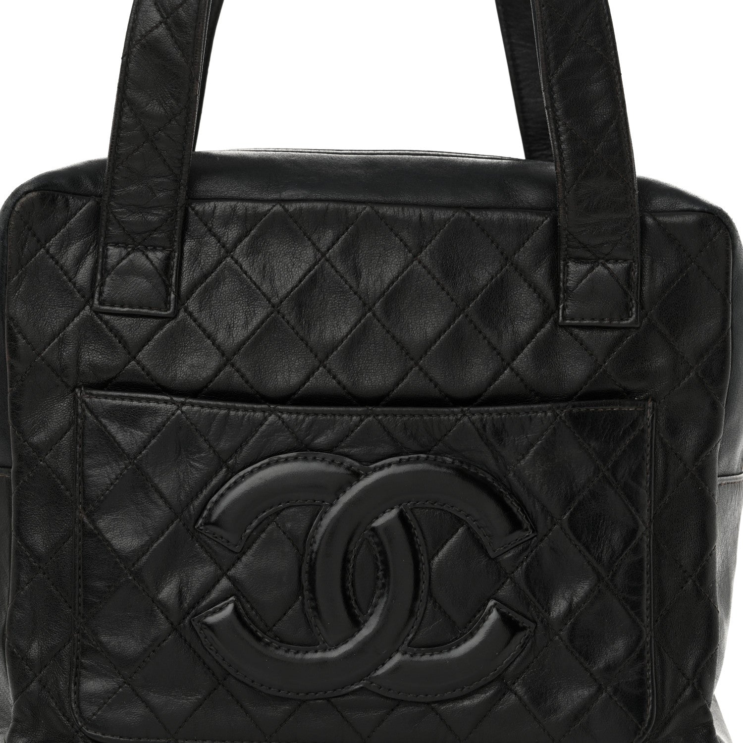 Chanel Lambskin Quilted CC Pocket Tote Black 9 of 11