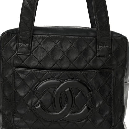 Chanel Lambskin Quilted CC Pocket Tote Black 9 of 11
