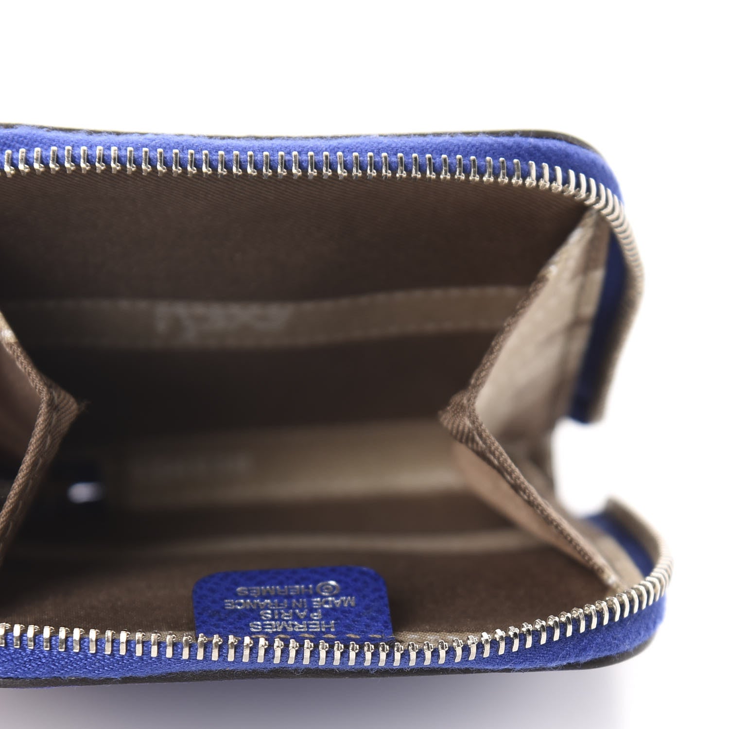 Hermes Epsom Silk'in Coin Purse Bleu Electrique 5 of 7