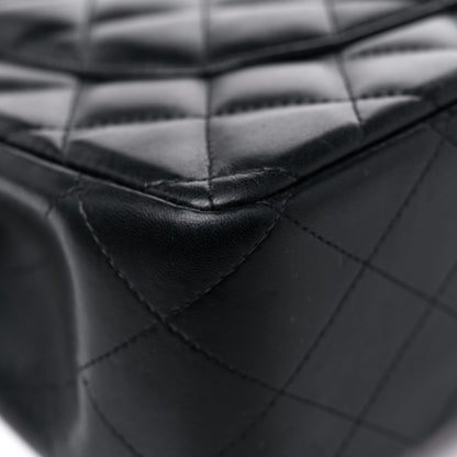 Chanel Lambskin Quilted Jumbo Double Flap Black 10 of 17