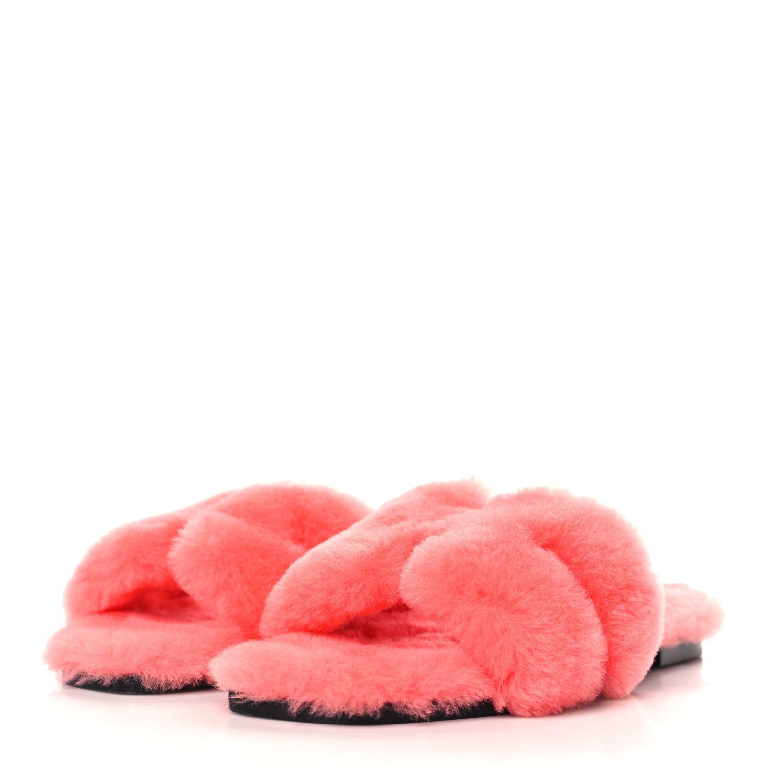 Hermes Woolskin Oran Sandals 37.5 Rose Du Desert 3 of 8