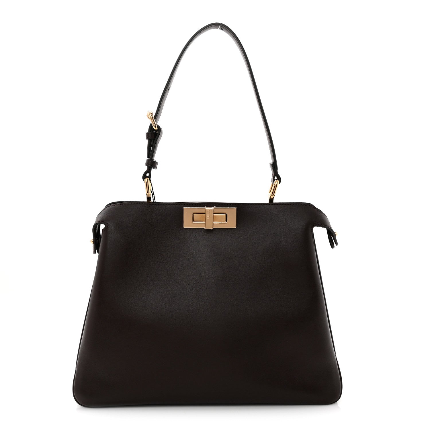 Fendi Vitello Medium Soft Peekaboo  Dark Brown 1 of 10