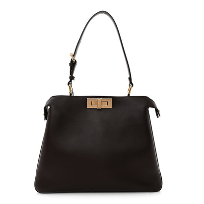 Fendi Vitello Medium Soft Peekaboo  Dark Brown 1 of 10