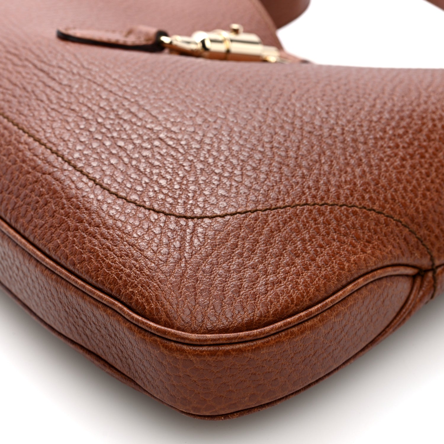 Gucci Soft Grained Calfskin Small Jackie O Hobo Brown 10 of 10