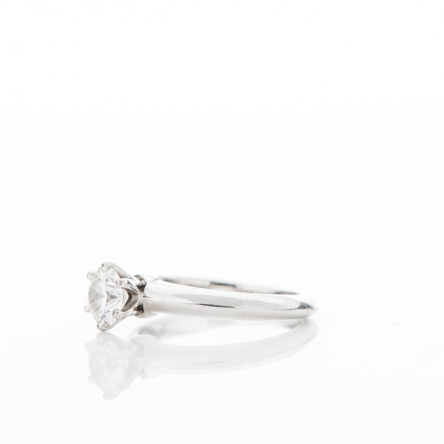 Tiffany Platinum Diamond .74ct Solitaire Engagement Ring 5 3 of 7