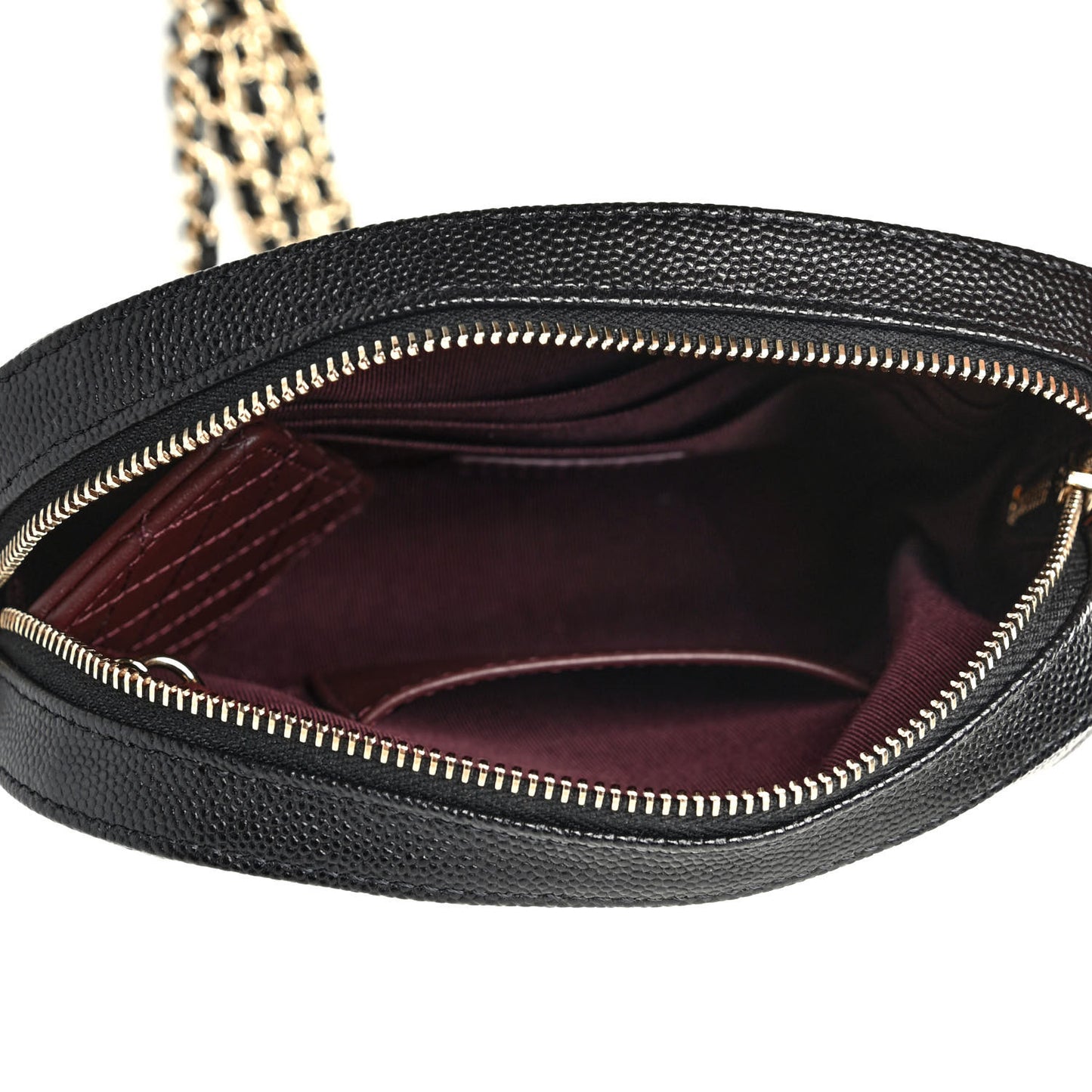 Caviar Quilted Vanity With Chain Black