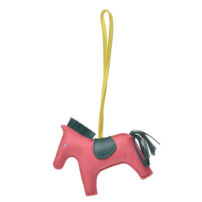 Hermes Milo Lambskin Grigri Rodeo Horse Bag Charm MM Rose Azalee Malachite Lime Celeste 1 of 4