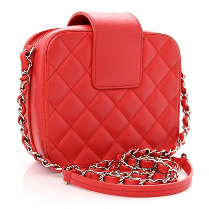 Chanel Lambskin Quilted Mini CC Box Camera Bag Red 3 of 12