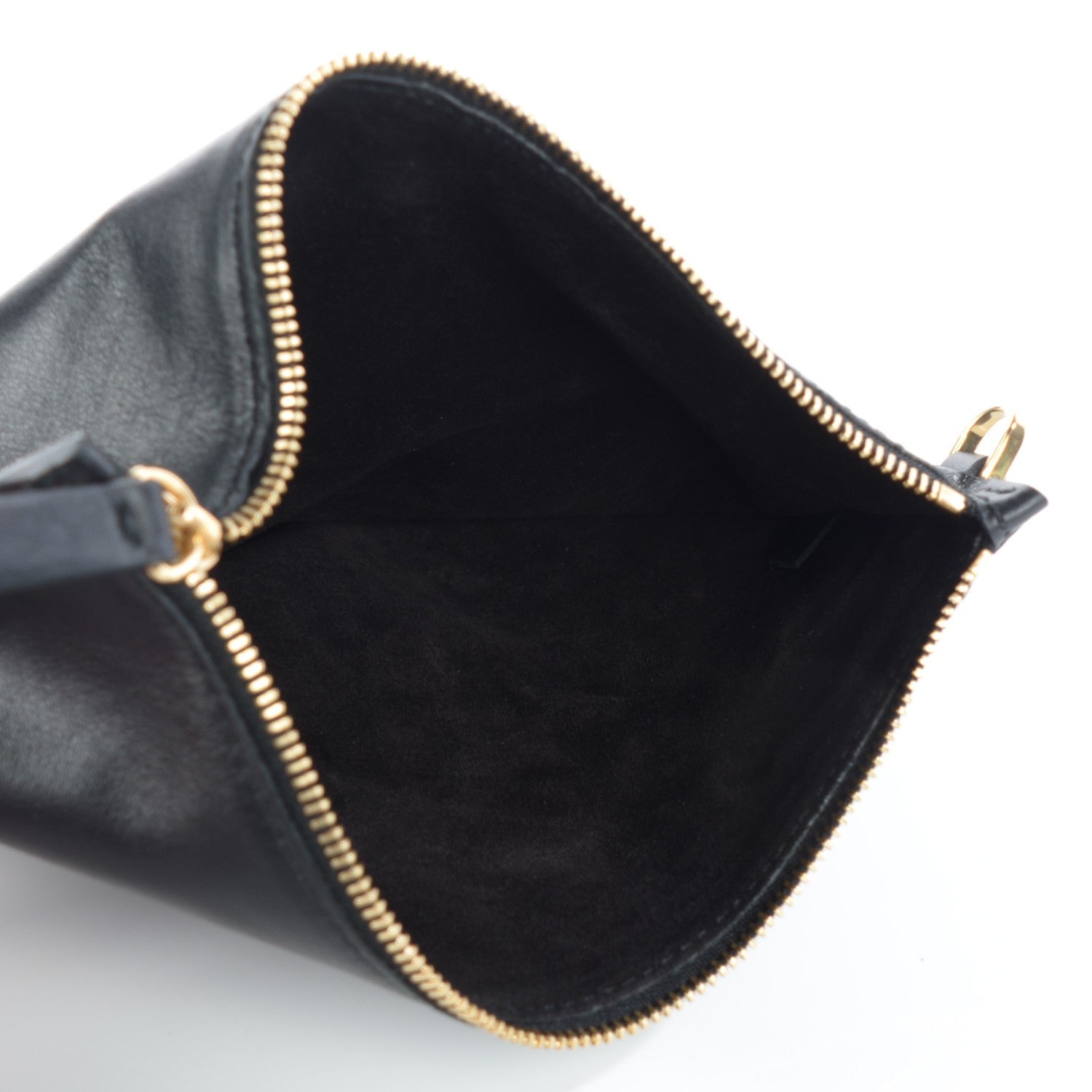 Celine LANVIN Smooth Calfskin Small Fringe Shopper Tote Black 2 of 10