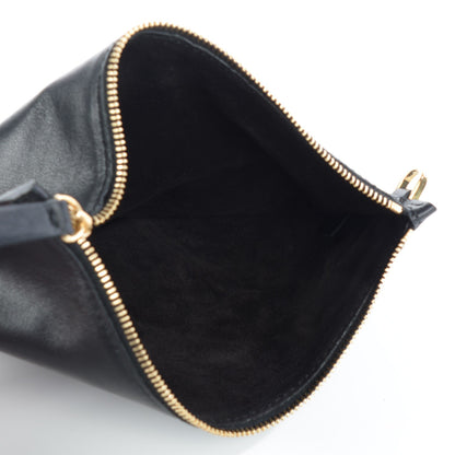 Celine LANVIN Smooth Calfskin Small Fringe Shopper Tote Black 2 of 10