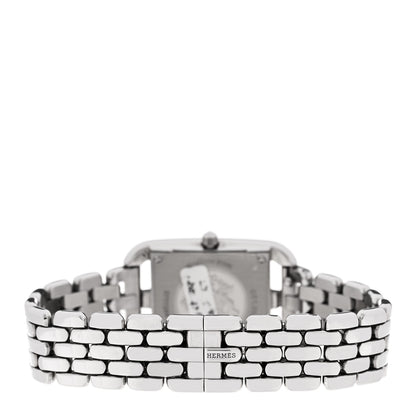 Hermes Stainless Steel Diamond Bezel Mother of Pearl 23mm Cape Cod Quartz Watch 3 of 5