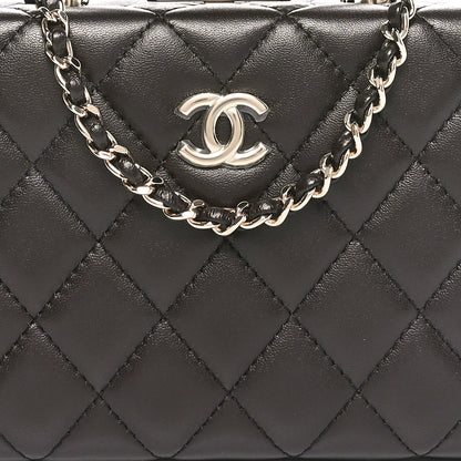 Chanel Lambskin Quilted Small Top Handle Box Bag Dark Brown 8 of 12