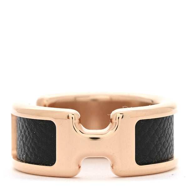 Hermes Madame Calfskin Olympe Ring M Black 1804207 – FASHIONPHILE