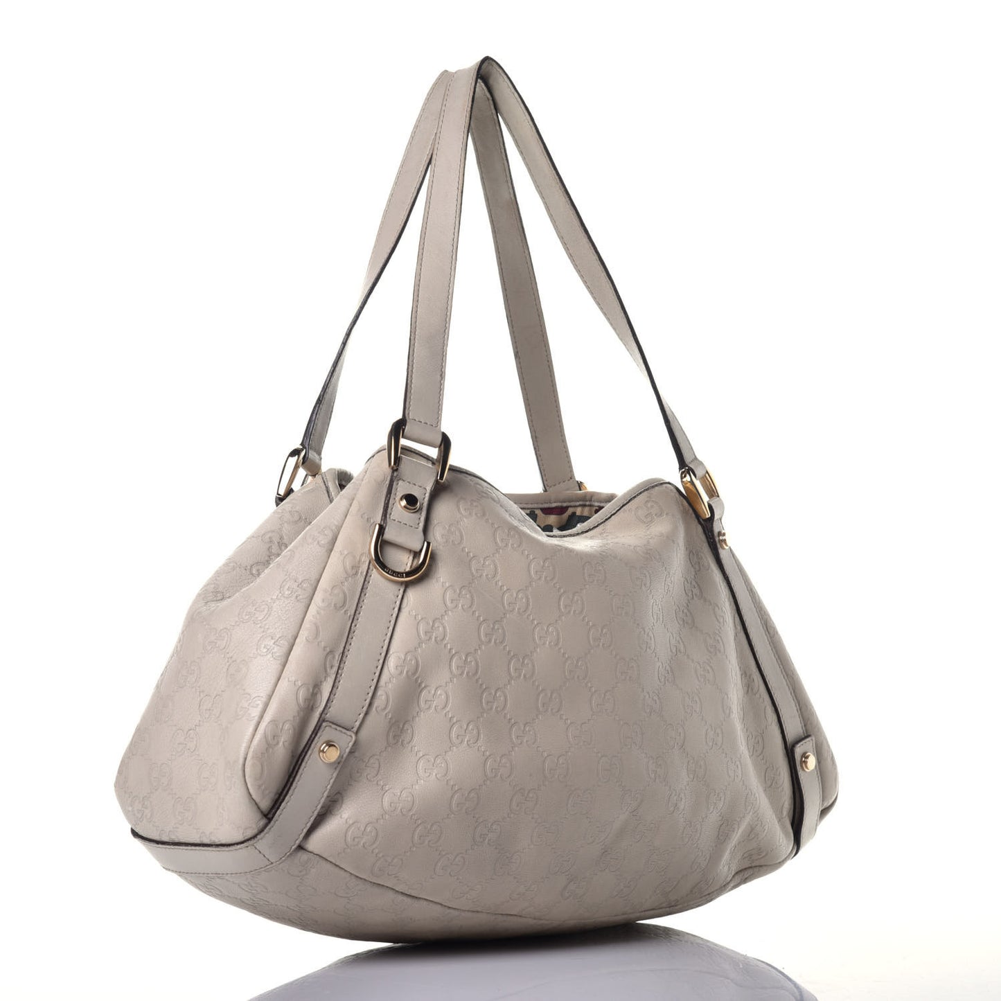 Guccissima Medium Abbey Shoulder Bag Off White