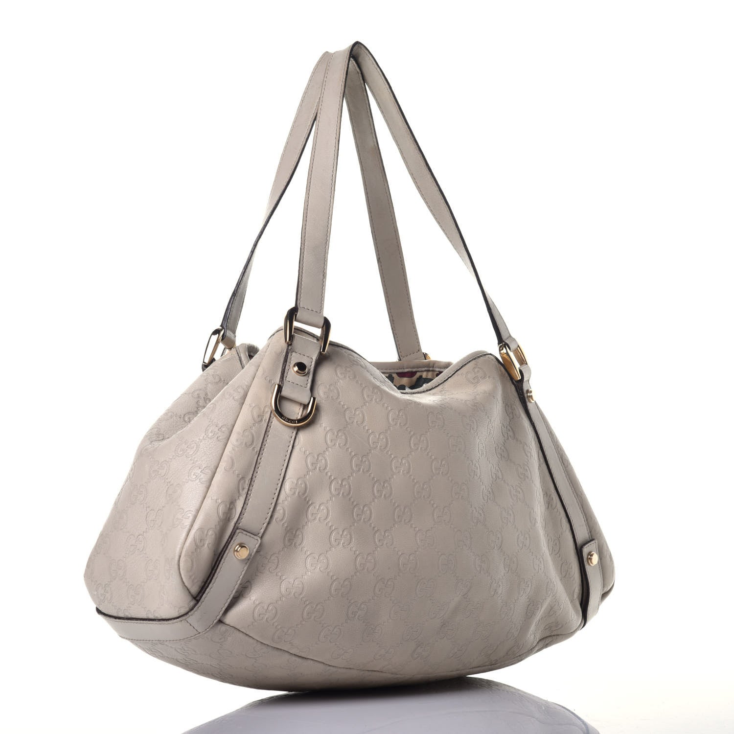 Gucci Guccissima Medium Abbey Shoulder Bag Off White 3 of 9