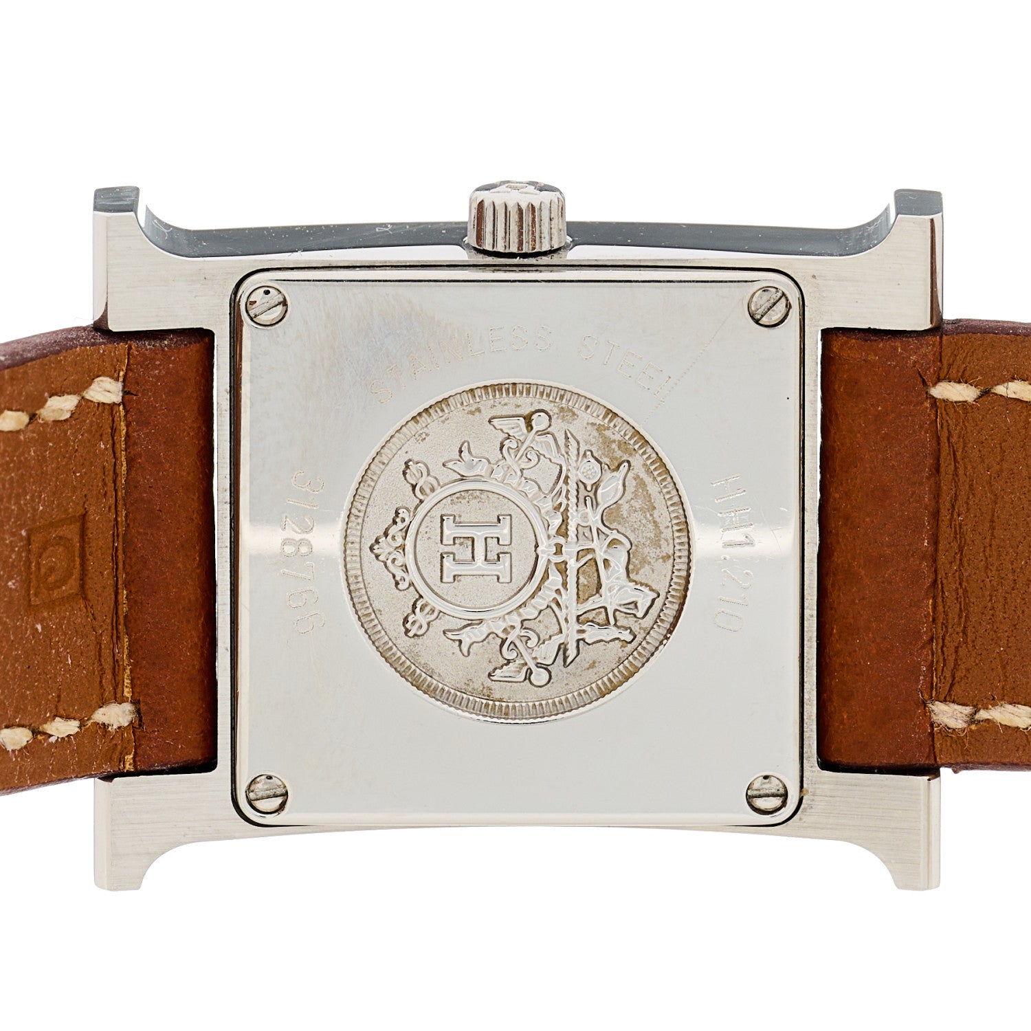 Hermes Stainless Steel Epsom 21mm Heure H Hour Quartz Watch Gold 4 of 4