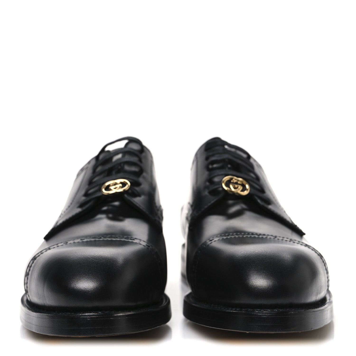 Gucci Calfskin Mens Whipstitch Oxfords 11 Black 3 of 11