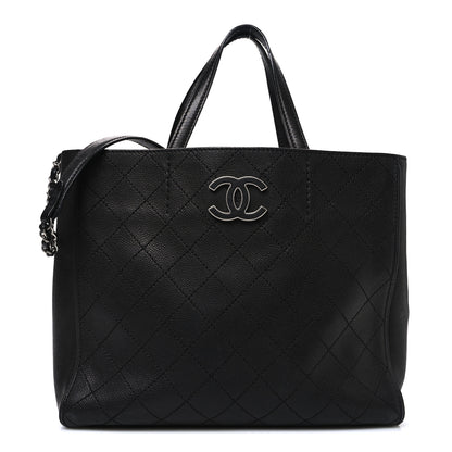 Chanel Caviar Stitched Large Lady Coco Shopping Tote Black 1 of 11