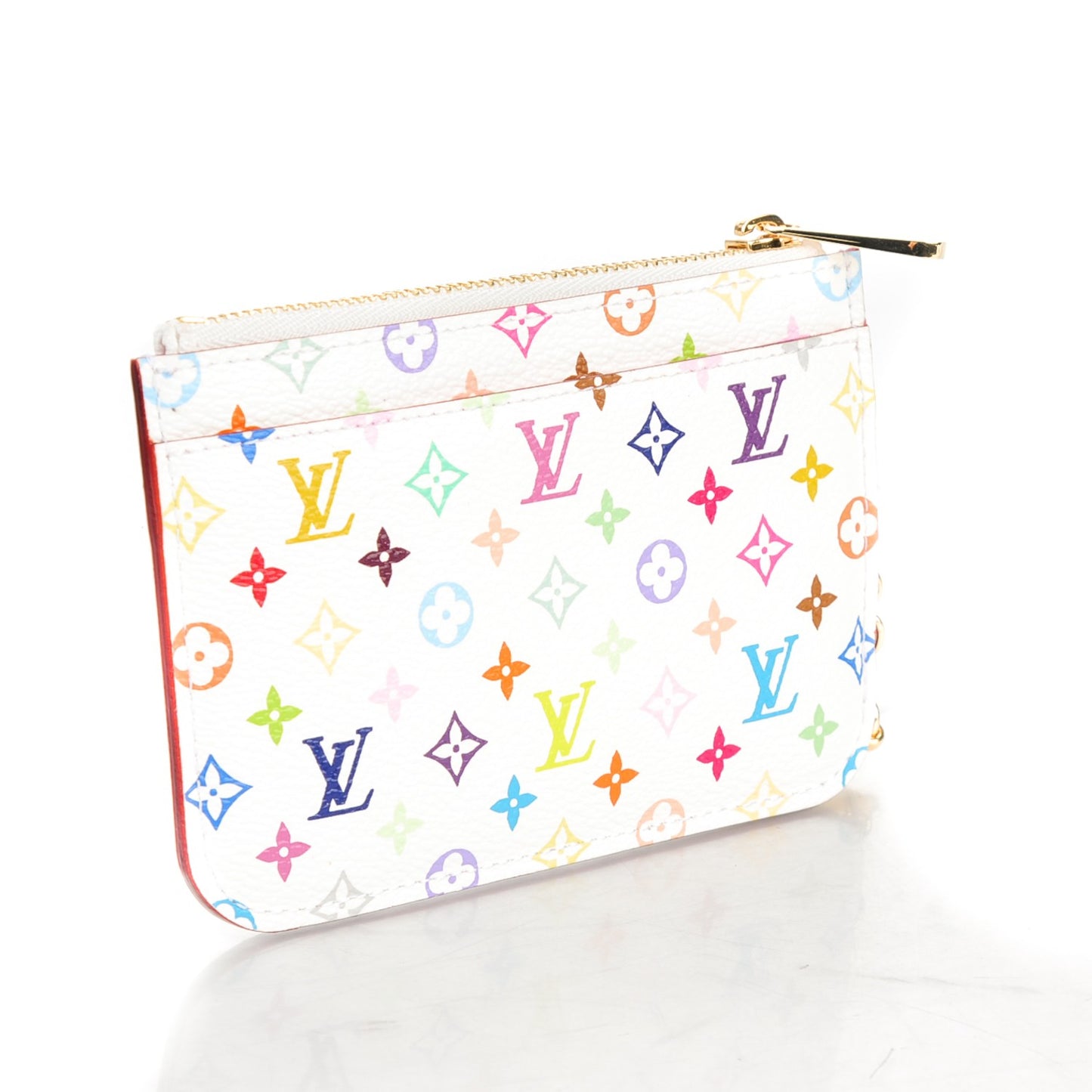 Monogram Multicolor Key Pouch White Litchi
