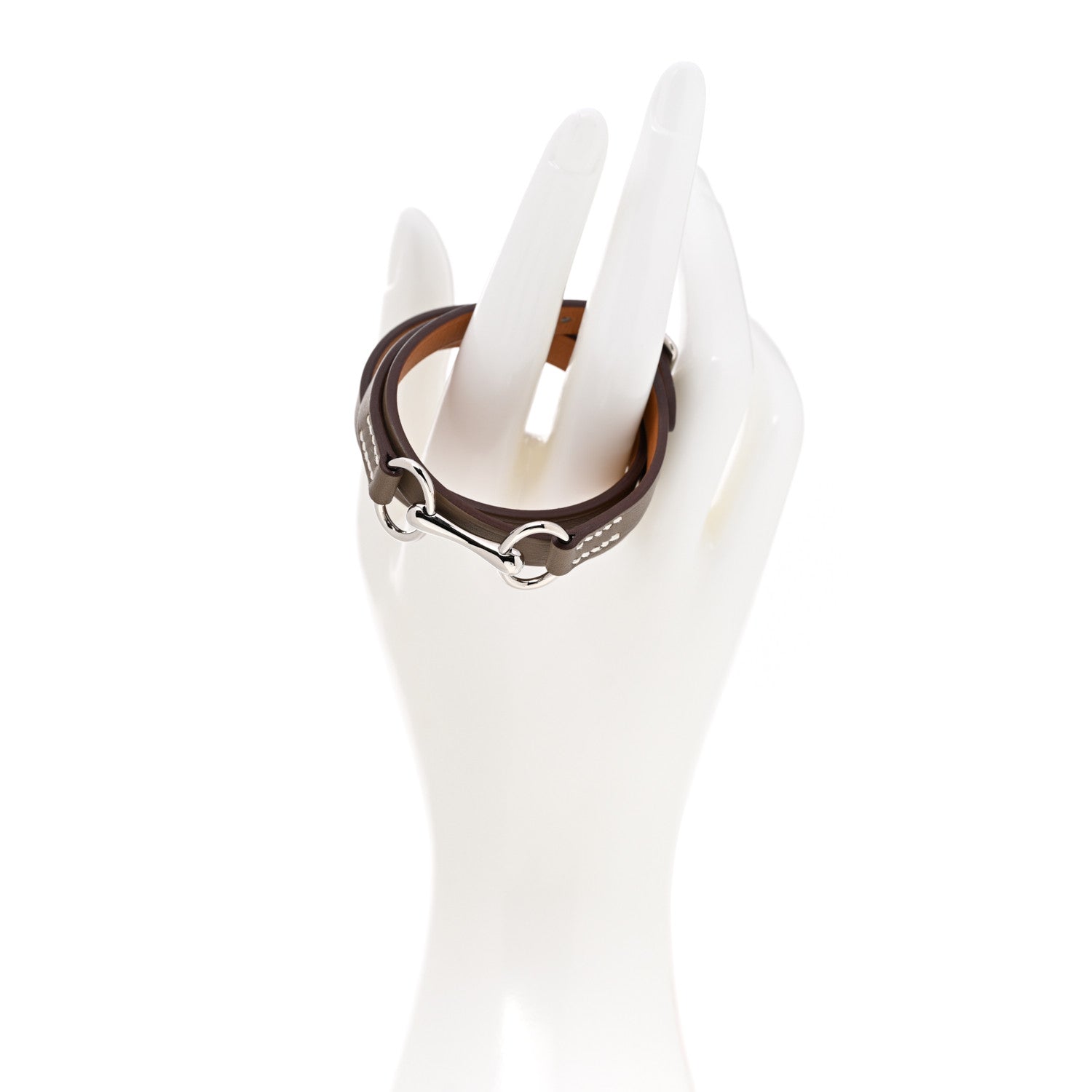 Hermes Swift Heritage Equestre Triple Tour Bracelet Etoupe 2 of 7