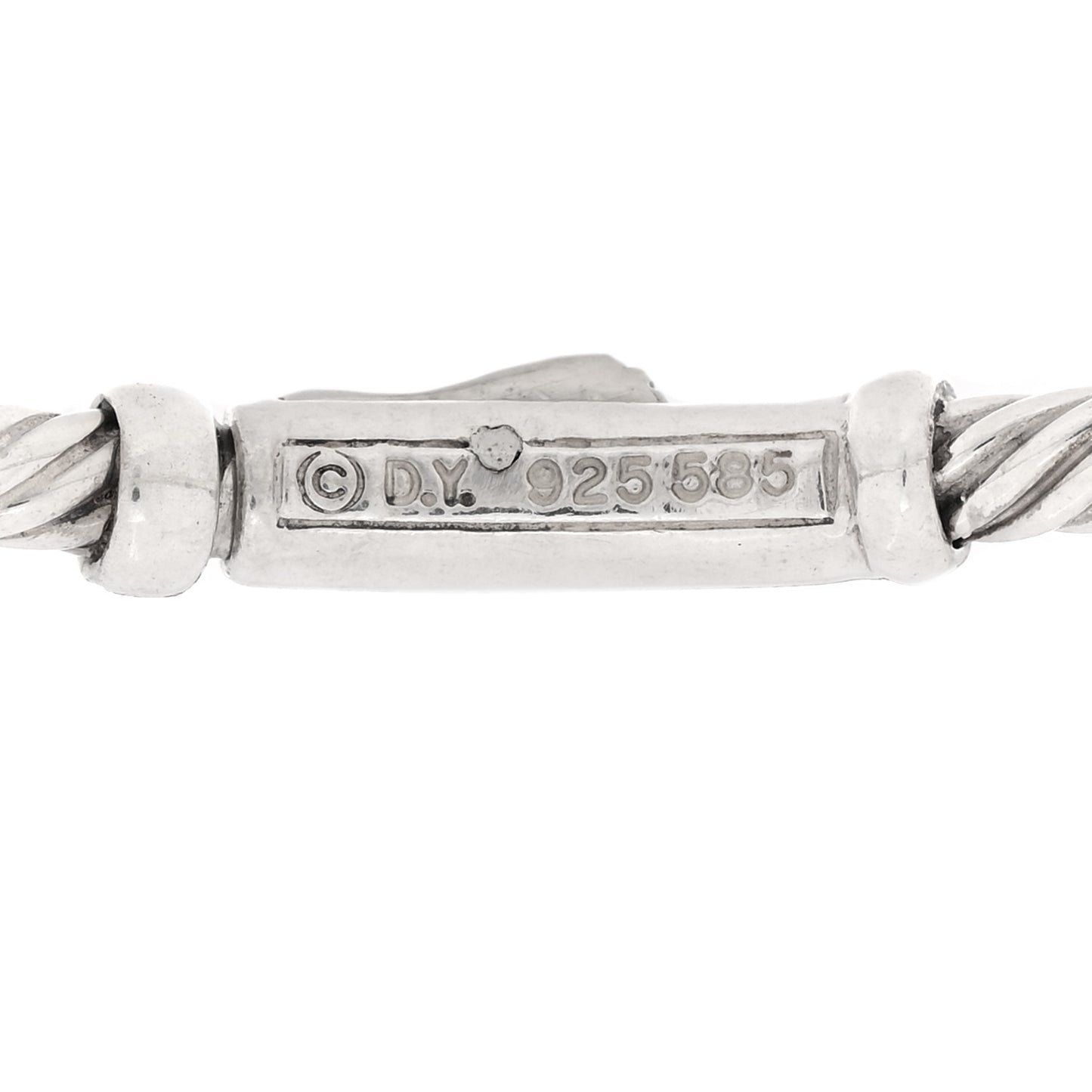 Sterling Silver 14K Yellow Gold 3mm Cable Classics Link Bracelet