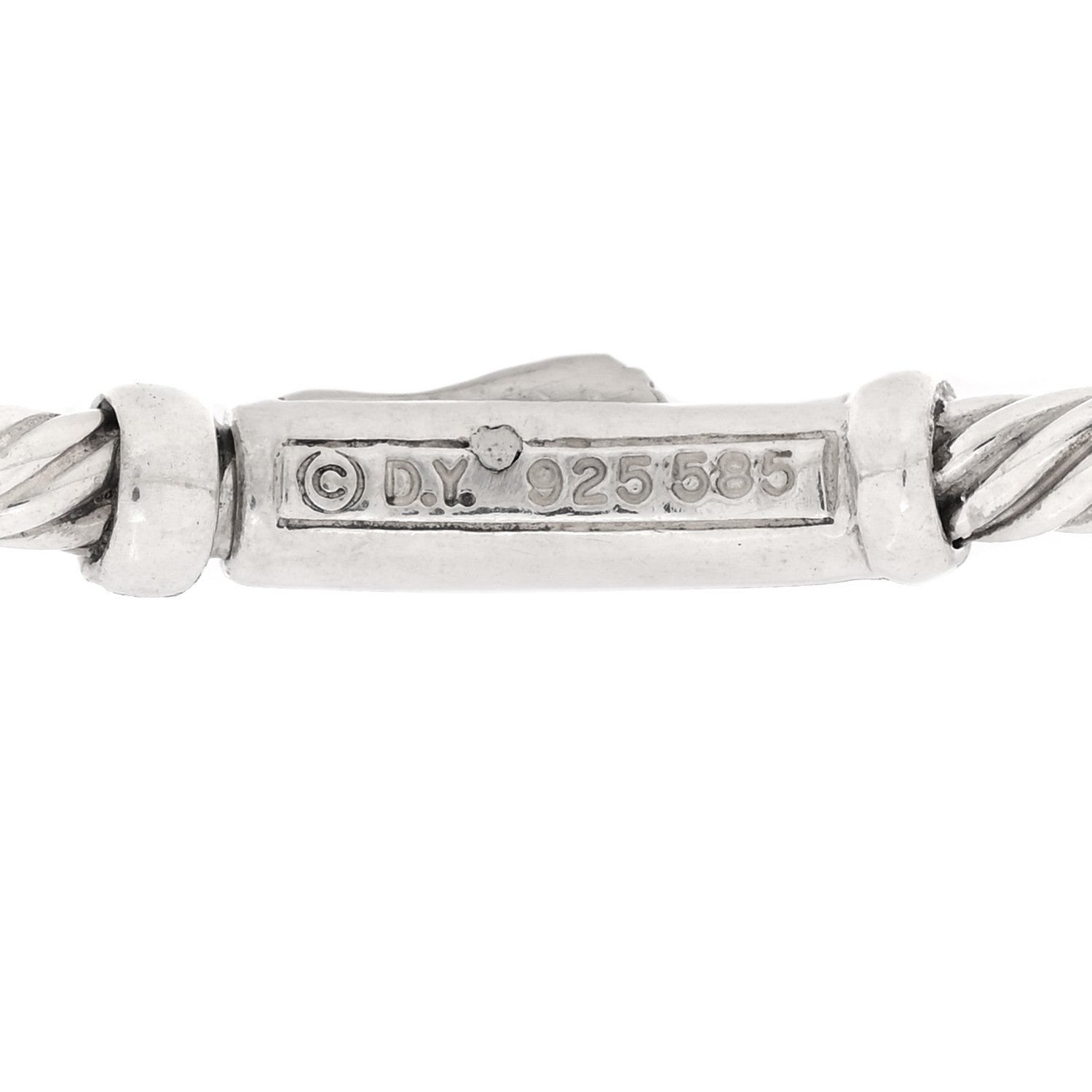 David Yurman Sterling Silver 14K Yellow Gold 3mm Cable Classics Link Bracelet 3 of 3