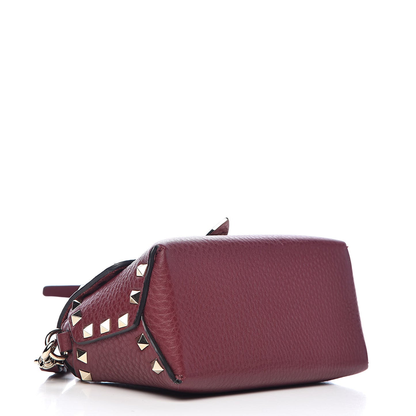 Pebbled Calfskin Mini Rockstud Crossbody Bag Rubin