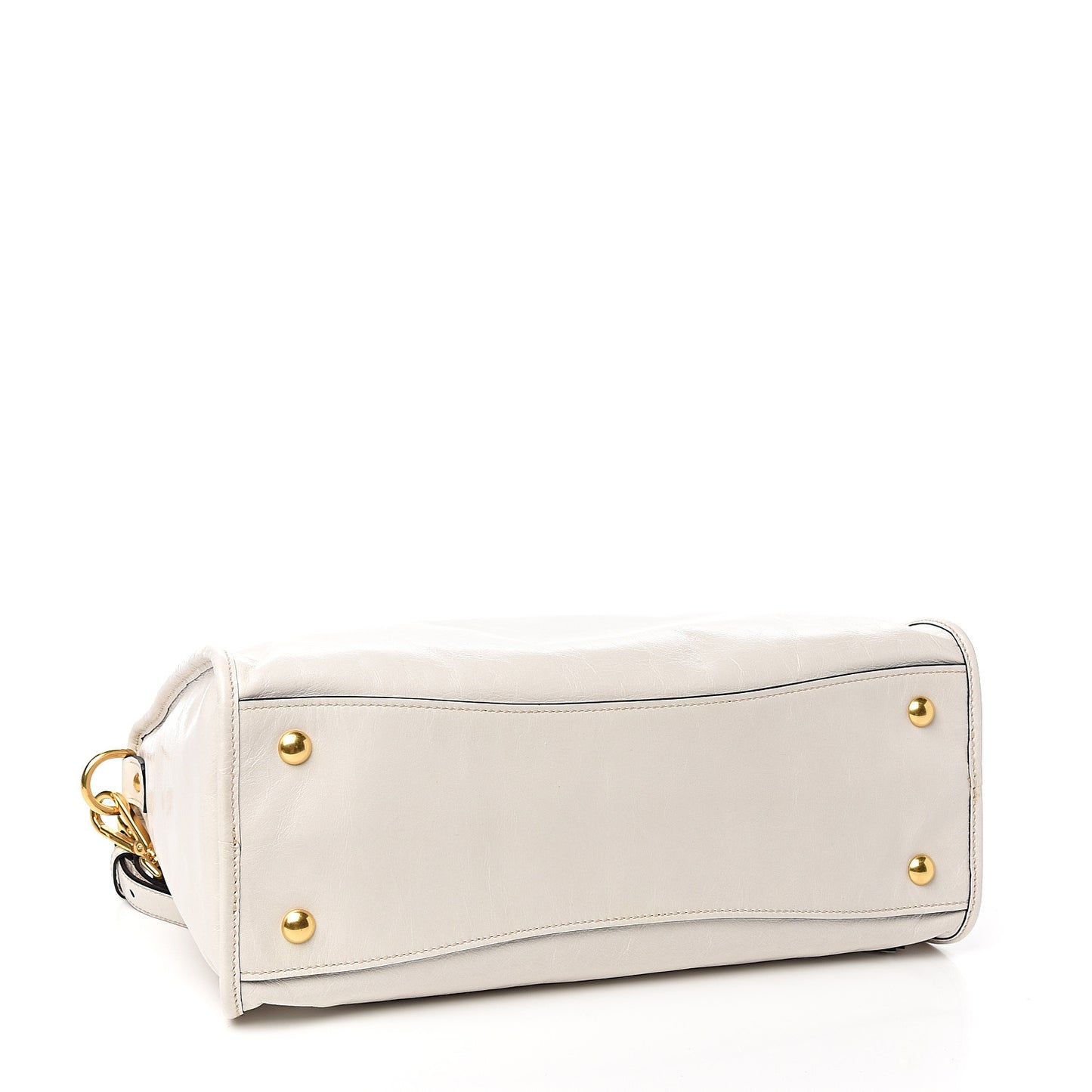Vitello Shine Zip Tote Talco