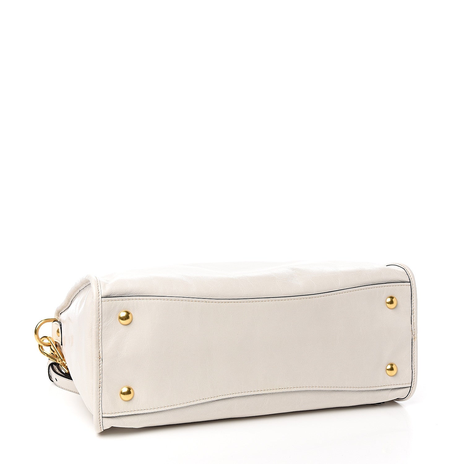 Miu Miu Vitello Shine Zip Tote Talco 3 of 8