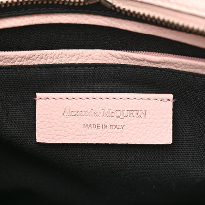 Alexander McQueen Pebbled Calfskin Small Skull Padlock Zip Around Tote Baby Pink 6 of 13