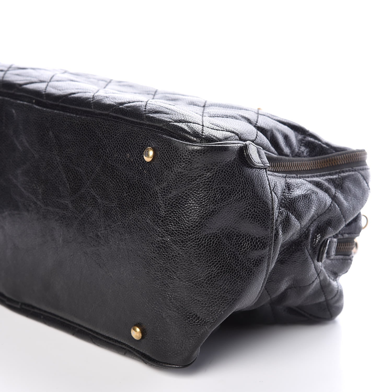 Chanel Crumpled Grained Calfskin Shiva Bowler Black 10 of 14