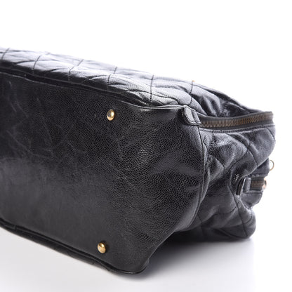 Chanel Crumpled Grained Calfskin Shiva Bowler Black 10 of 14