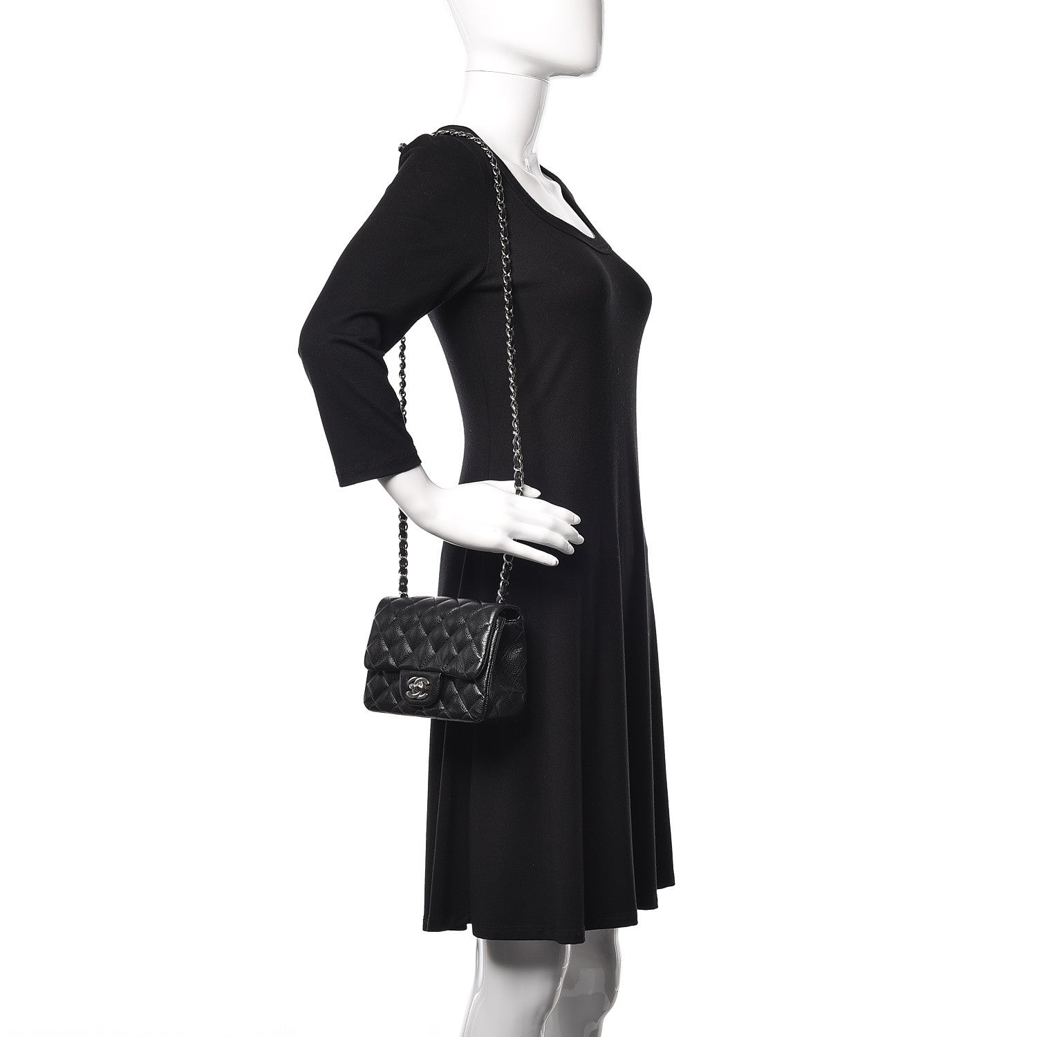 Chanel Caviar Quilted Mini Square Flap Black 2 of 16