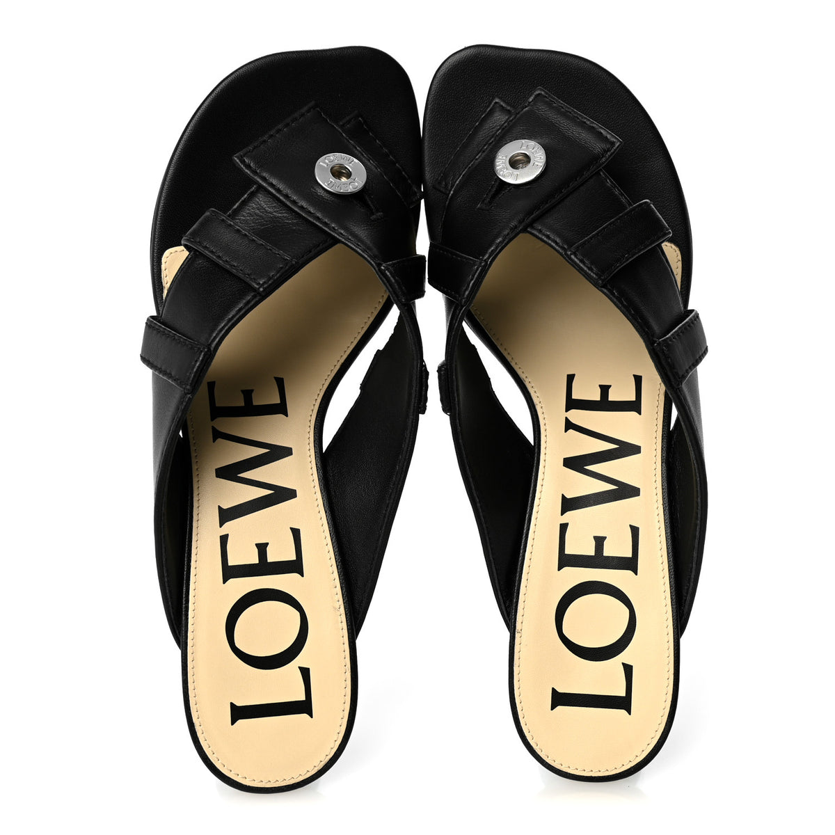 Lambskin Toy Panta 45mm Sandals 37 Black