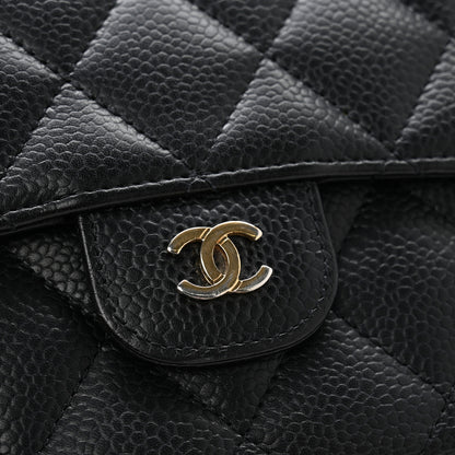 Chanel Caviar Quilted Large Flap Wallet Black 10 of 11