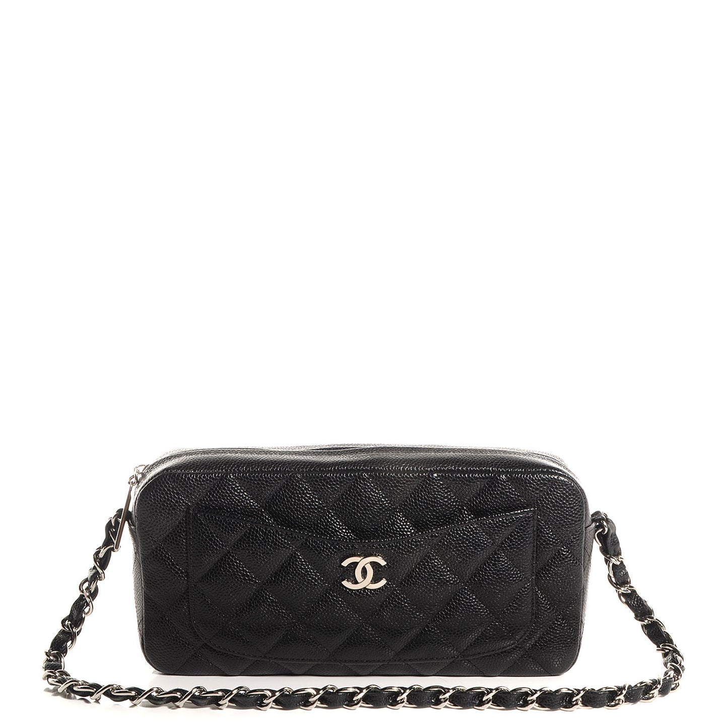 Caviar Quilted Timeless Camera Case Black