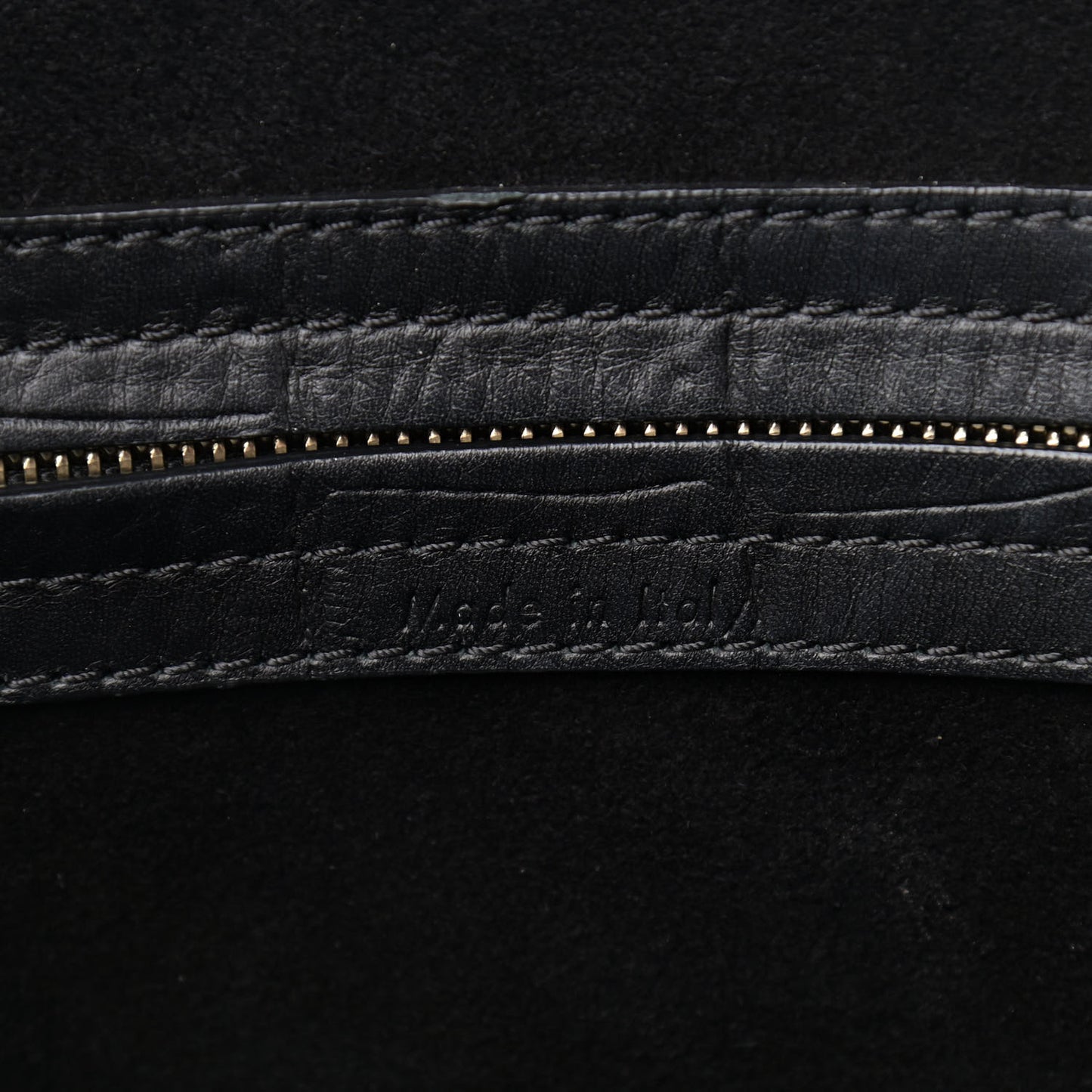 Calfskin Crocodile Embossed Medium Phantom Luggage Black
