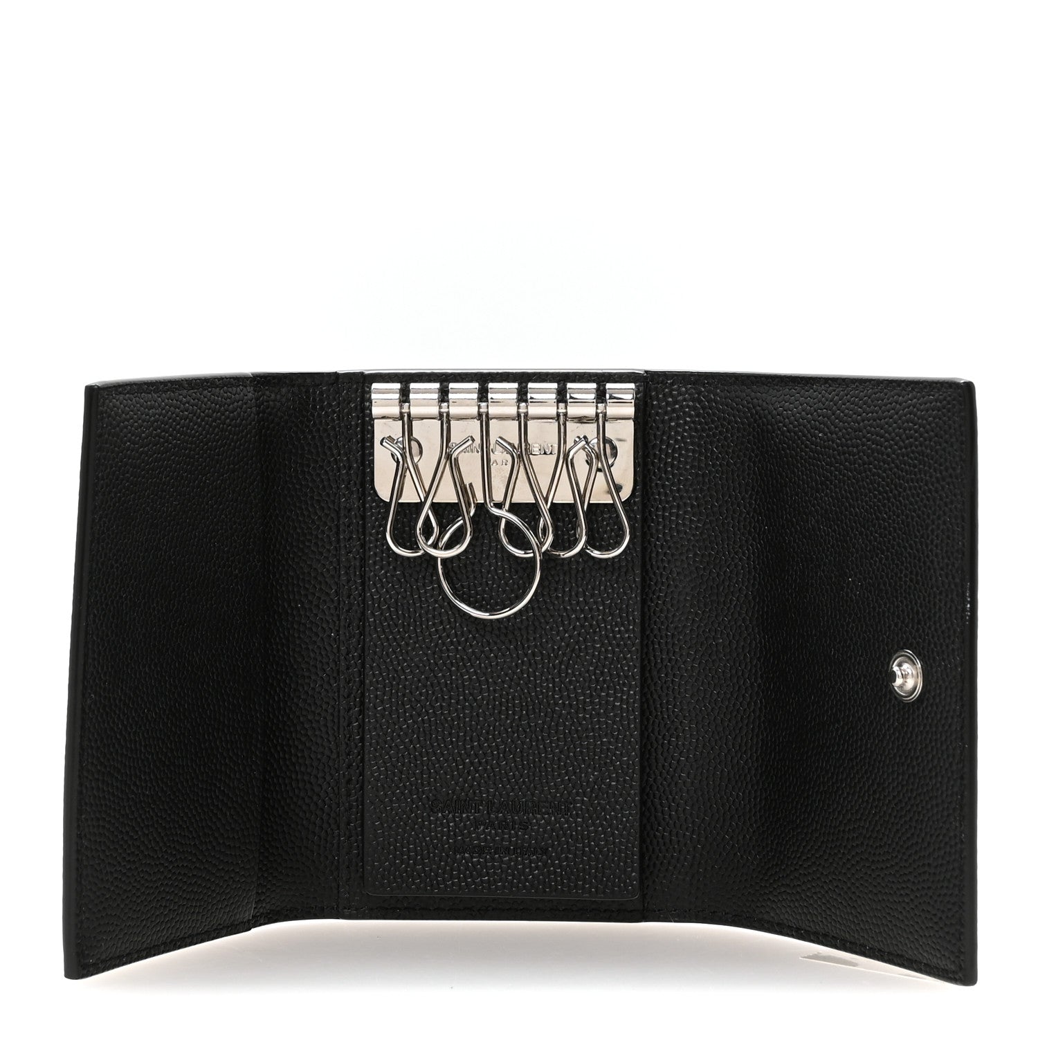 Saint Laurent Grain De Poudre Key Holder Wallet Black 5 of 8
