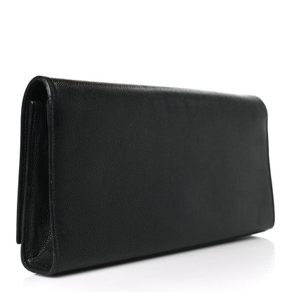 Saint Laurent Grain De Poudre Monogram Cassandre Clutch Black 4 of 7