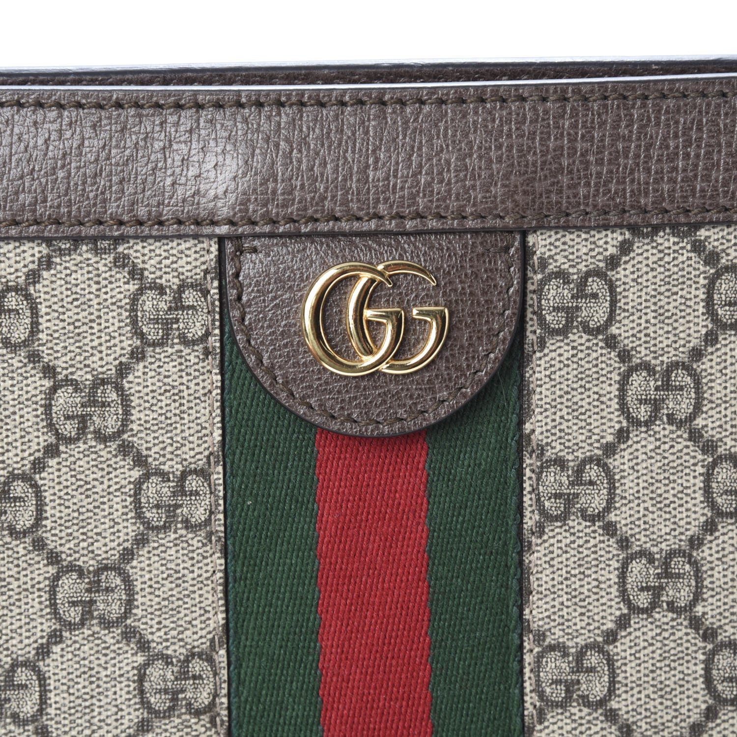 Gucci GG Supreme Monogram Web Small Ophidia Chain Shoulder Bag Brown 7 of 9