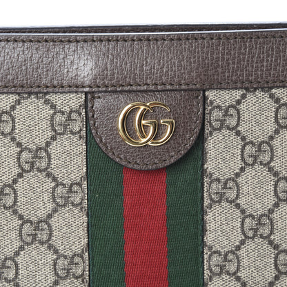 Gucci GG Supreme Monogram Web Small Ophidia Chain Shoulder Bag Brown 7 of 9