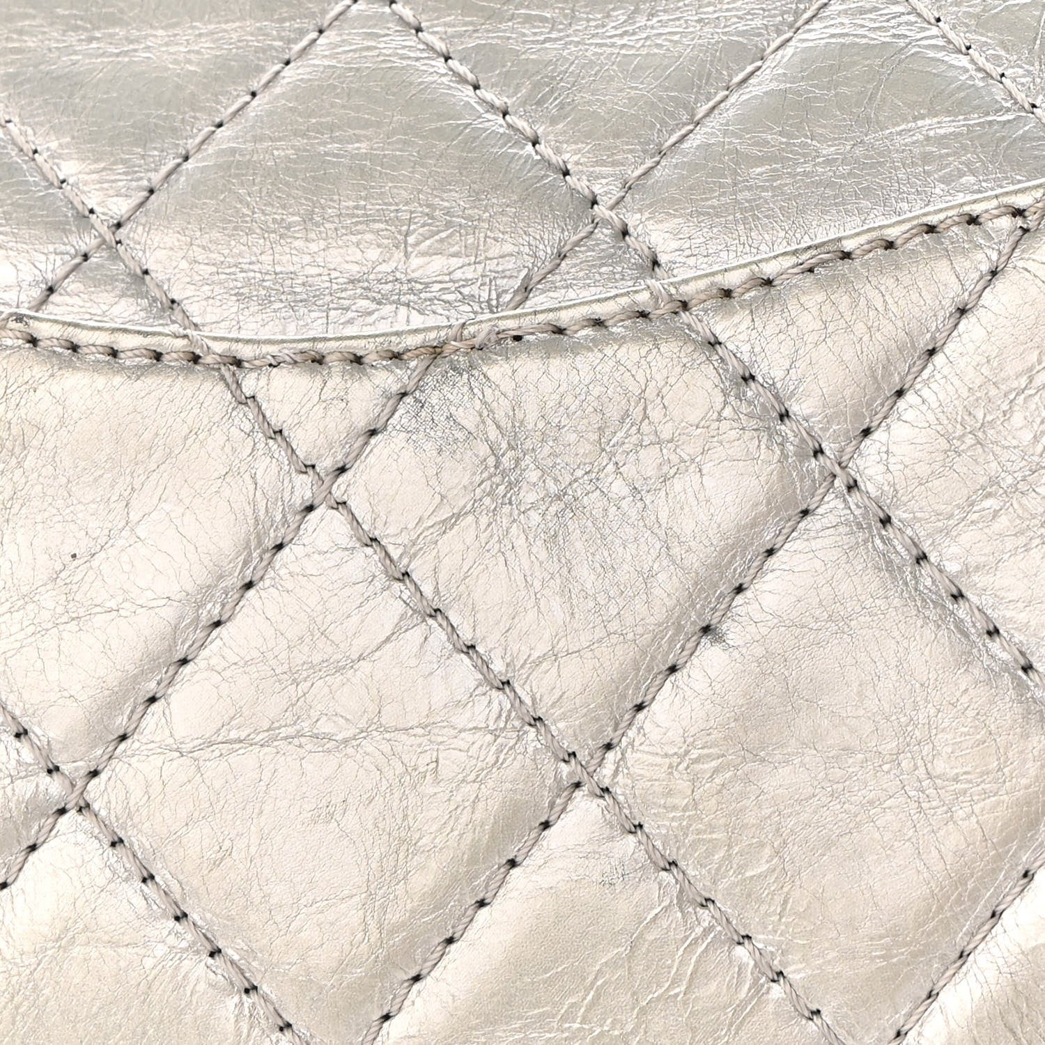 Chanel Metallic Aged Calfskin Quilted 2.55 Reissue 227 Flap Silver 12 of 12