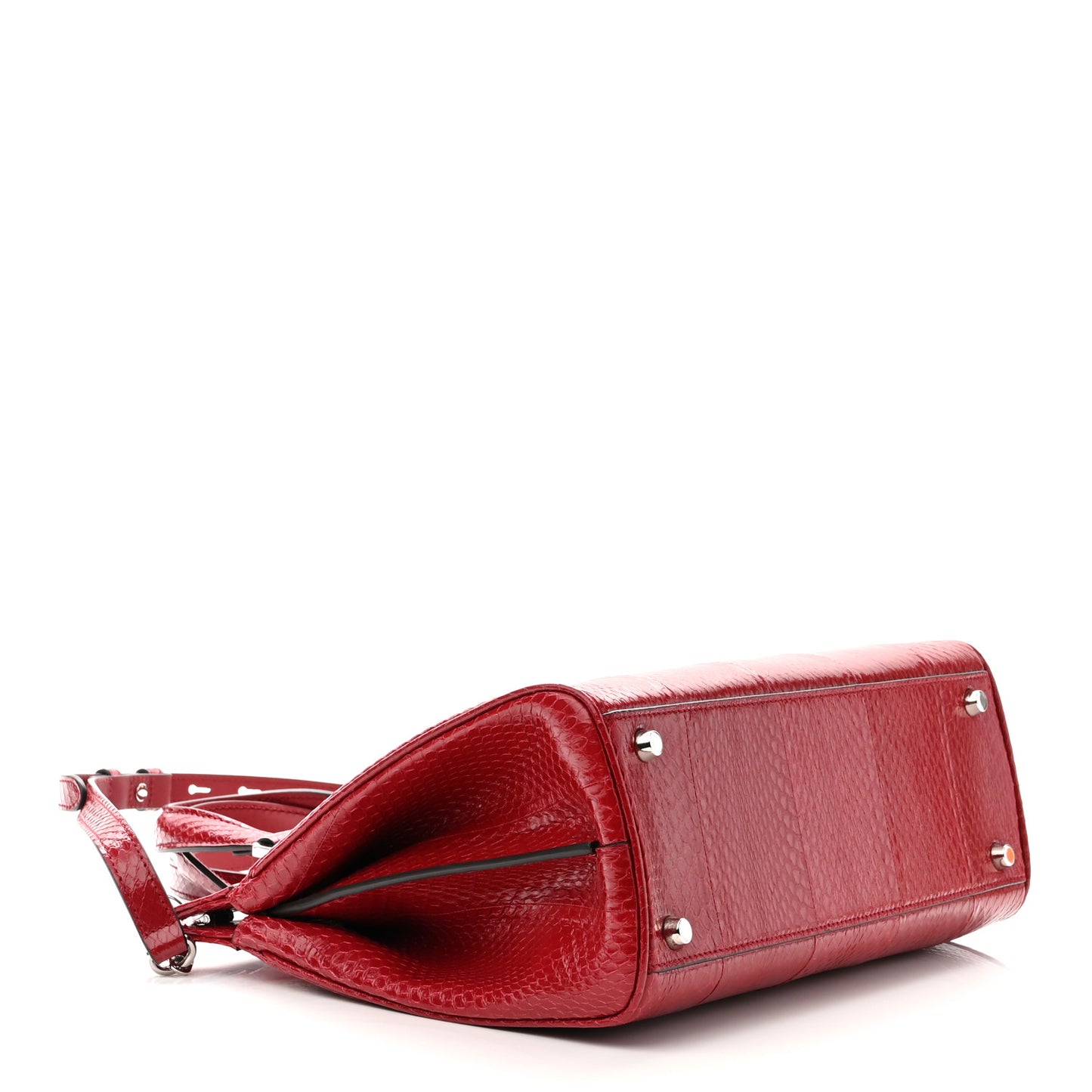 Snakeskin Small Zumi Top Handle Bag Romantic Cerise