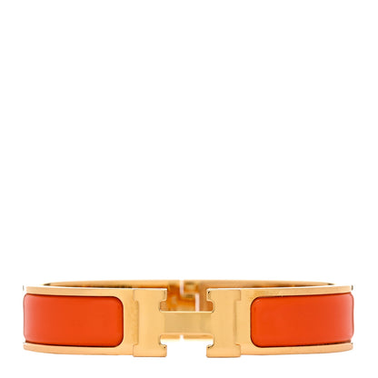 Hermes Enamel Narrow Clic Clac H Bracelet PM Orange 1 of 4