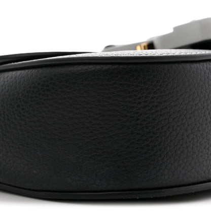 Christian Dior Grained Calfskin Saddle Messenger Bag With Strap Black 9 of 11